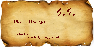 Ober Ibolya névjegykártya